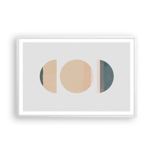 Poster in einem weißen Rahmen - Ein Rad hinter dem anderen… - 91x61 cm