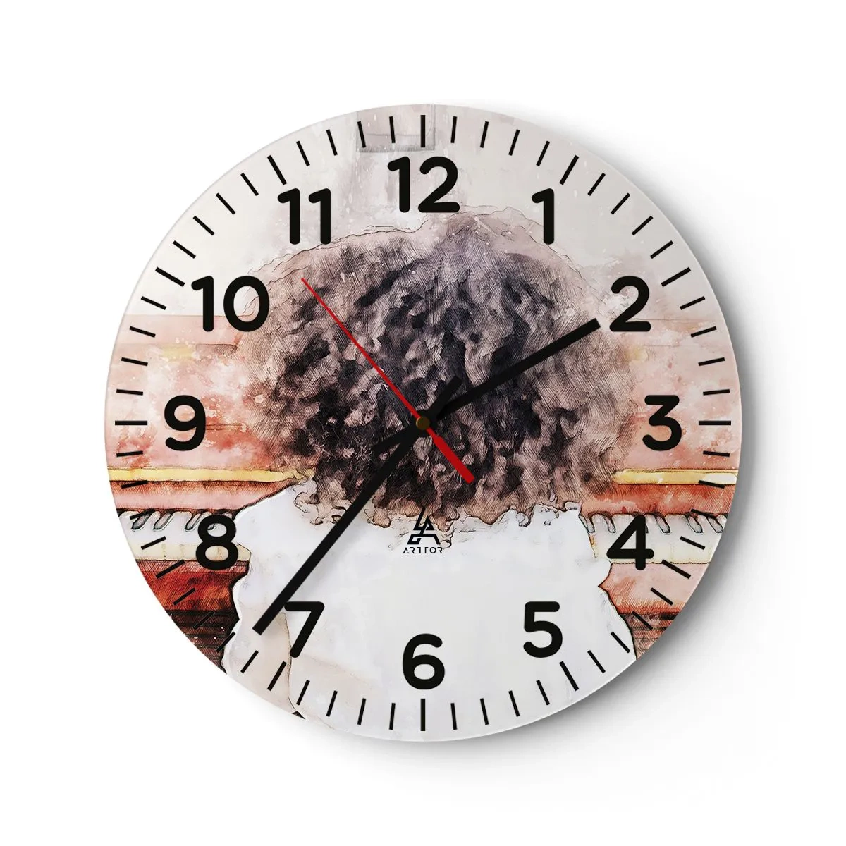 Wanduhr - Glasuhr - In der neuen Welt - 40x40 cm