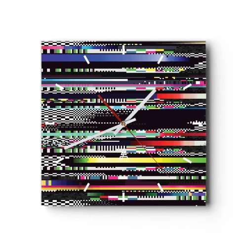 Wanduhr - Glasuhr - Das Kontrollbild der Realität - 40x40 cm