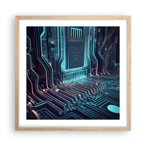 Poster in einem Rahmen aus heller Eiche - Ich denke nur… - 50x50 cm