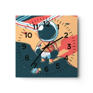 Wanduhr - Glasuhr - Aus einer anderen Perspektive - 40x40 cm