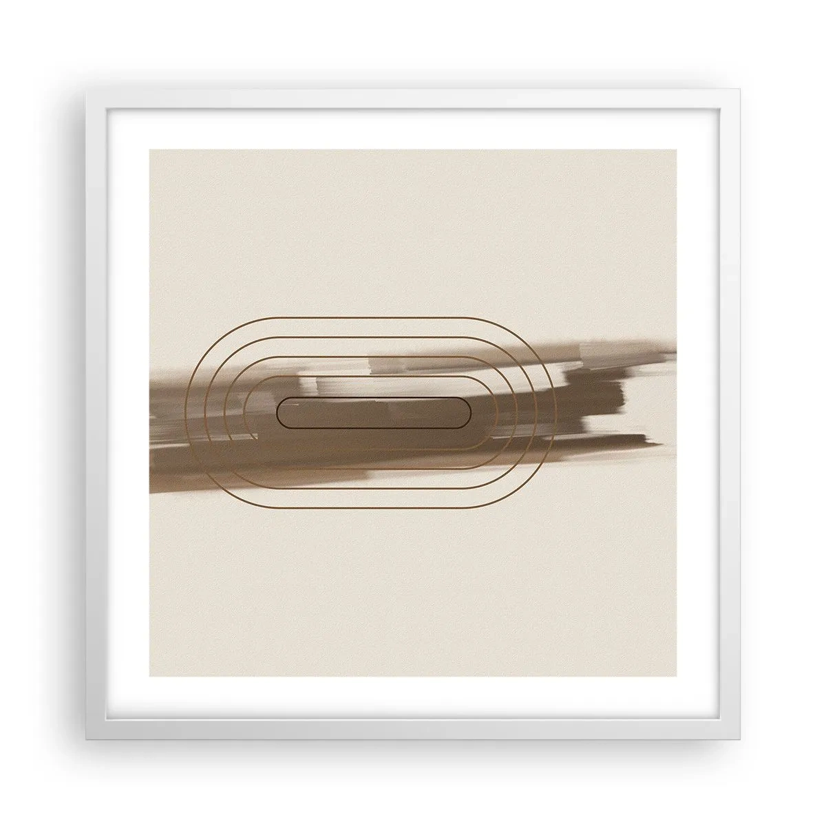 Poster in einem weißen Rahmen - Ein Hauch von Grau - 50x50 cm