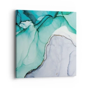 Bild auf Leinwand - Leinwandbild - Eine Studie in Türkis - 40x40 cm