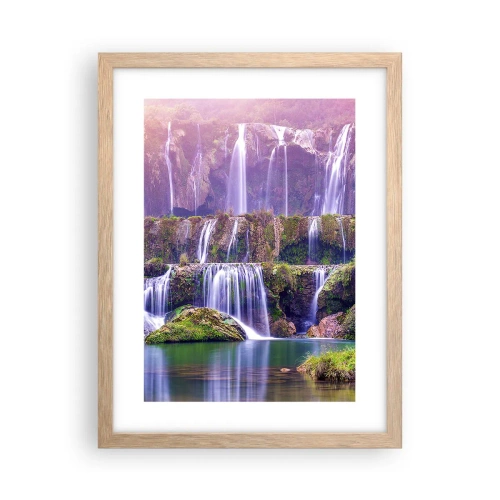 Poster in einem Rahmen aus heller Eiche - Treppe zum Himmel - 30x40 cm