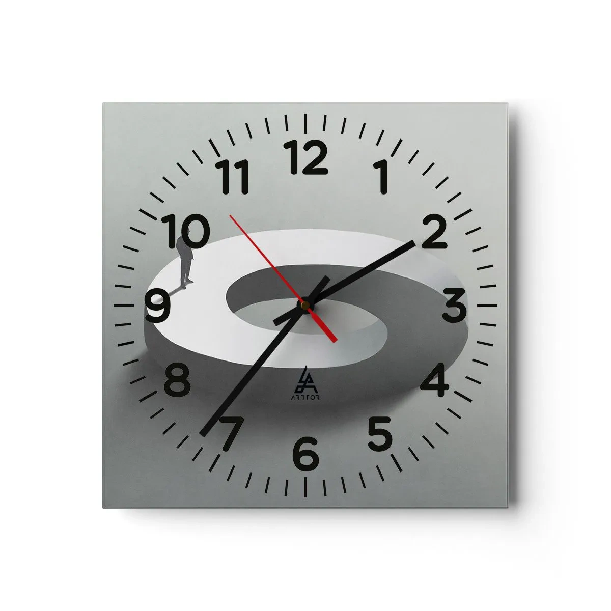 Wanduhr - Glasuhr - Und wie soll man davon klug werden - 30x30 cm