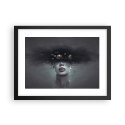 Poster in einem schwarzem Rahmen - Und die Planeten spielen verrückt ... - 40x30 cm