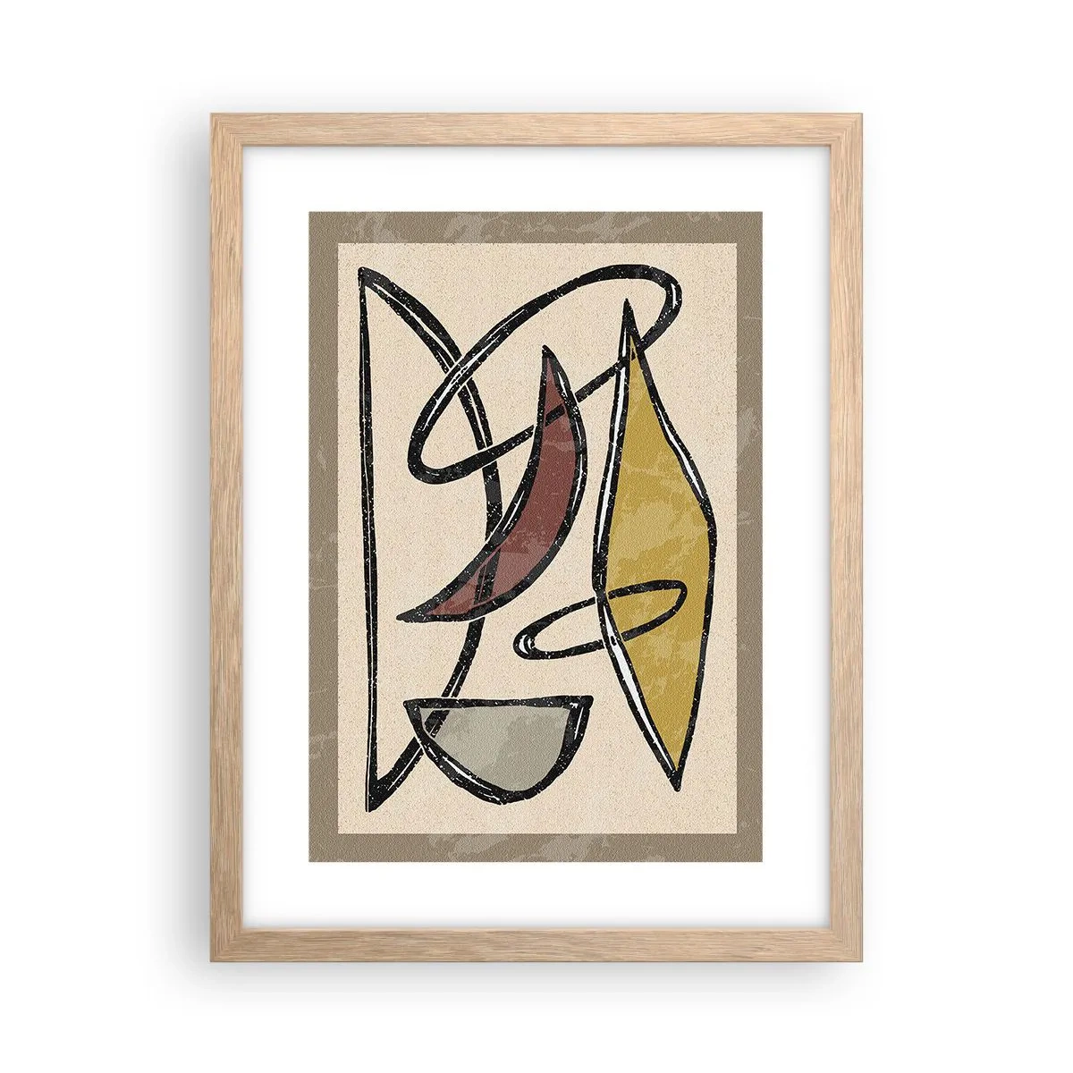 Poster in einem Rahmen aus heller Eiche - Vertikale und Horizontale - 30x40 cm