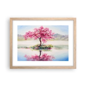 Poster in einem Rahmen aus heller Eiche - Der Ritus des Frühlings - 40x30 cm