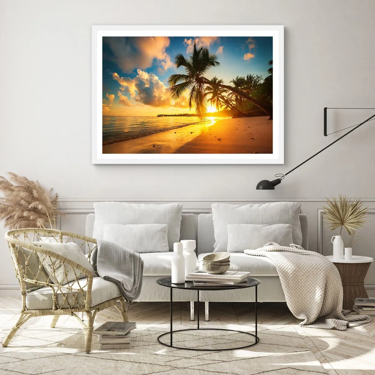 Poster in einem weißen Rahmen - Karibischer Traum - 70x50 cm