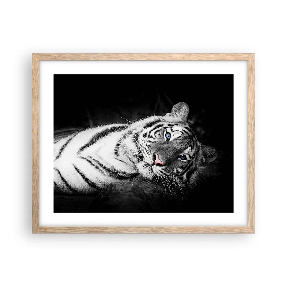 Poster in einem Rahmen aus heller Eiche - Wildnis und Frieden - 50x40 cm