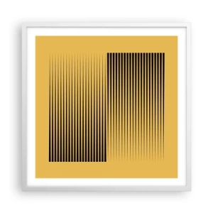 Poster in einem weißen Rahmen - Quadratur der Gegensätze - 60x60 cm