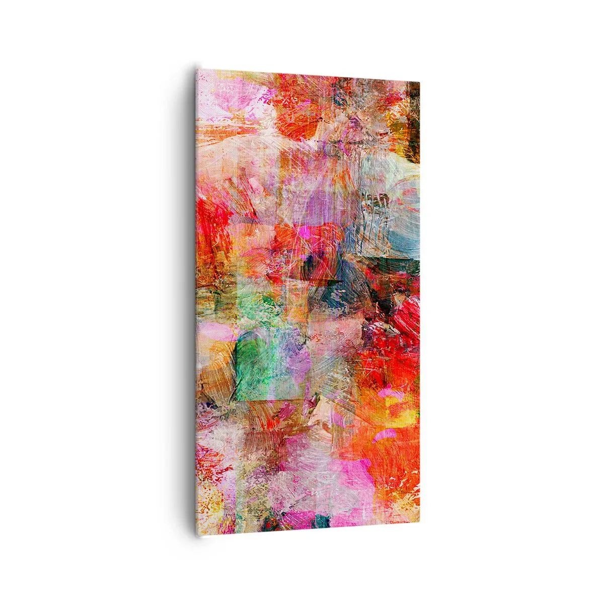 Bild auf Leinwand - Leinwandbild - Eine Reise durch die Rosen - 65x120 cm