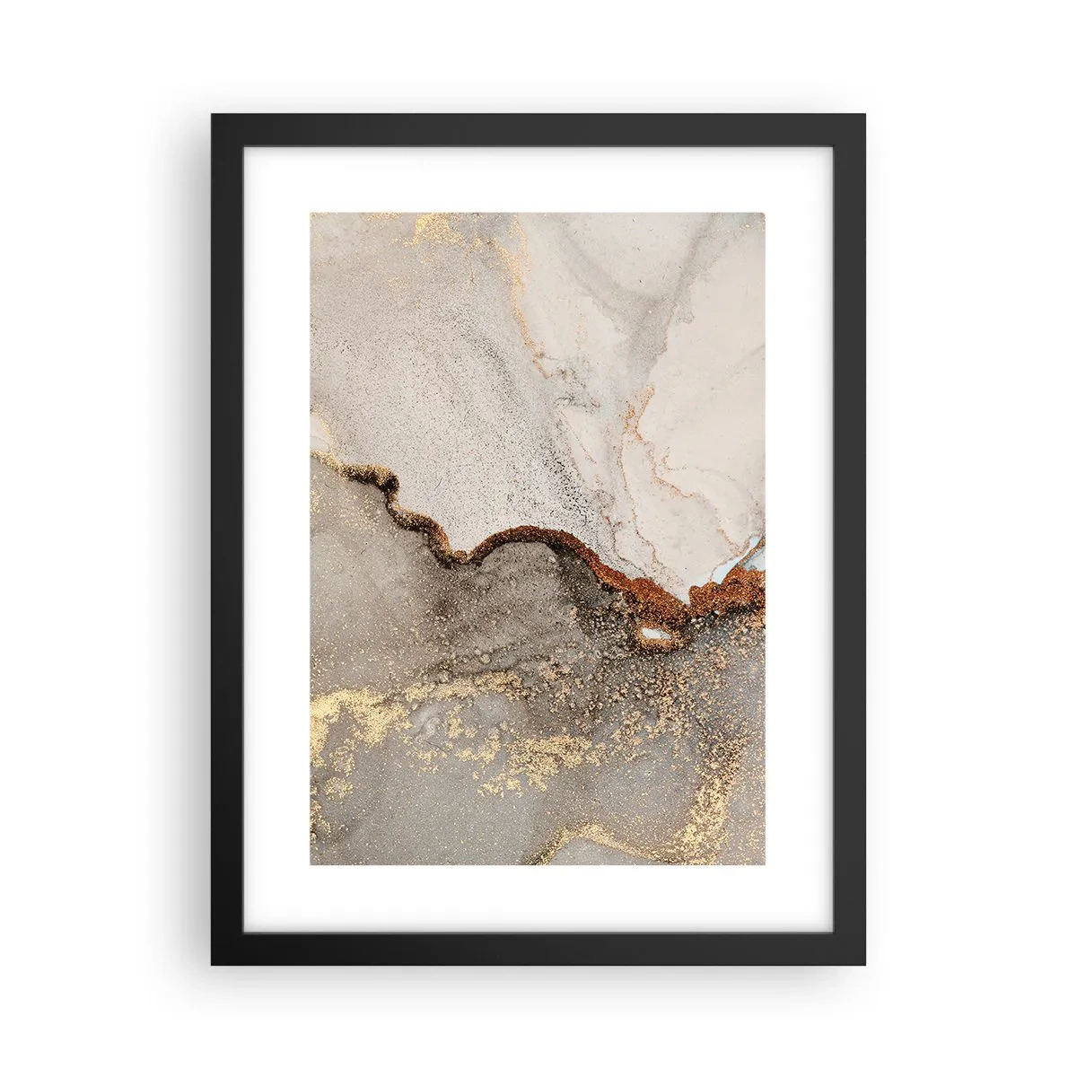 Poster in einem schwarzem Rahmen - An der Grenze der Farben - 30x40 cm