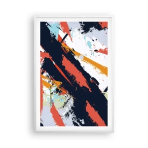 Poster in einem weißen Rahmen - Dynamische Komposition - 61x91 cm
