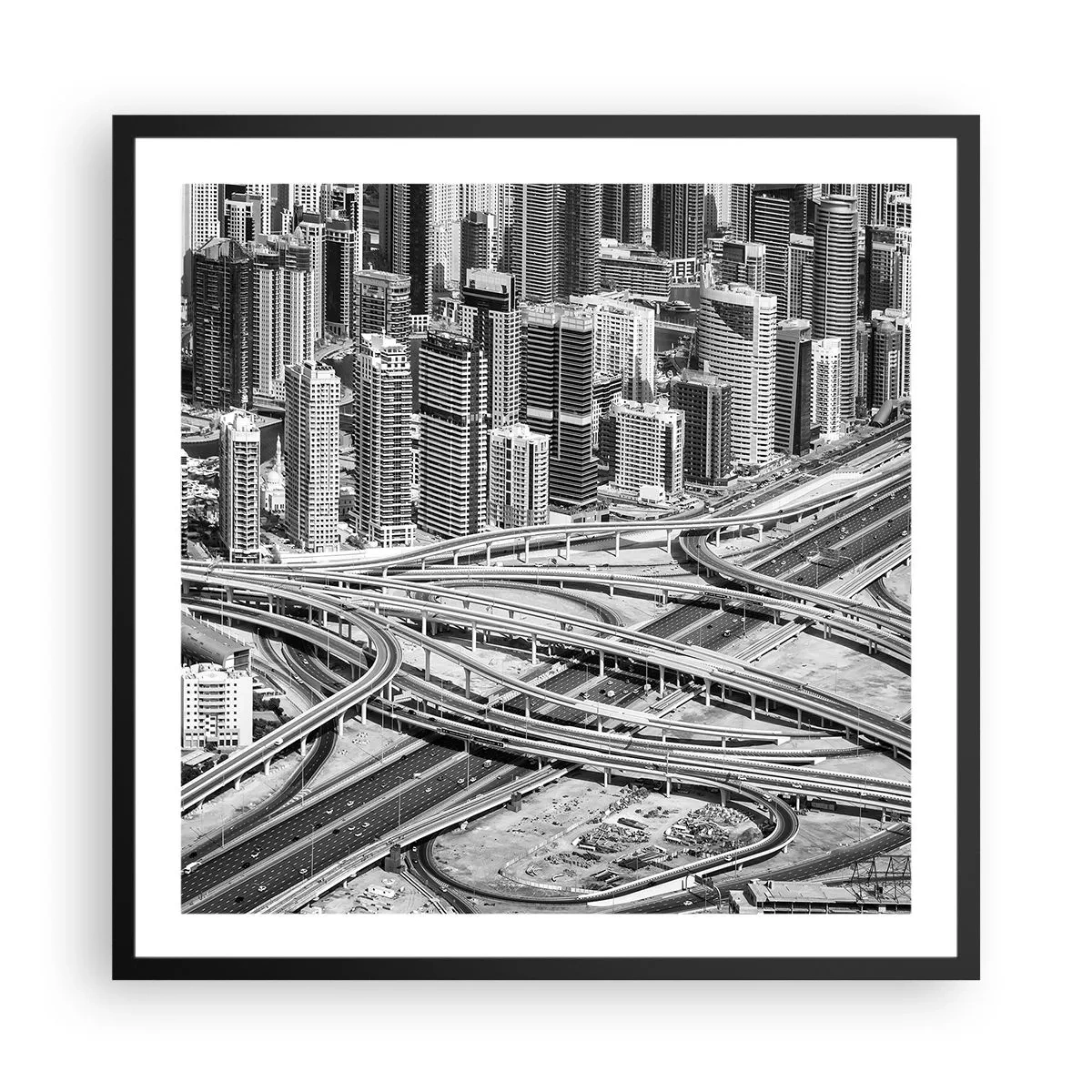 Poster in einem schwarzem Rahmen - Dubai - die unmögliche Stadt - 60x60 cm