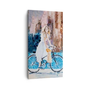 Bild auf Leinwand - Leinwandbild - Freude am Morgen - 45x80 cm