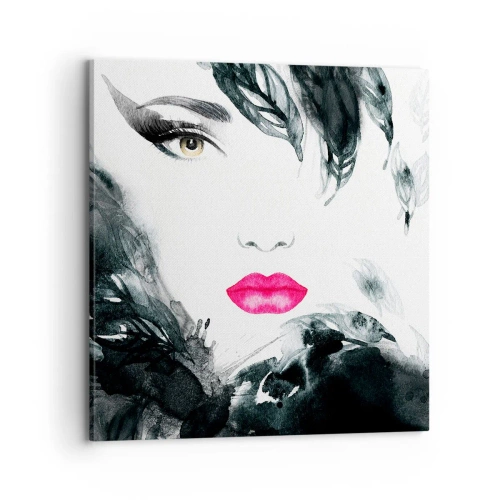 Bild auf Leinwand - Leinwandbild - Beachtung! Femme fatale - 70x70 cm