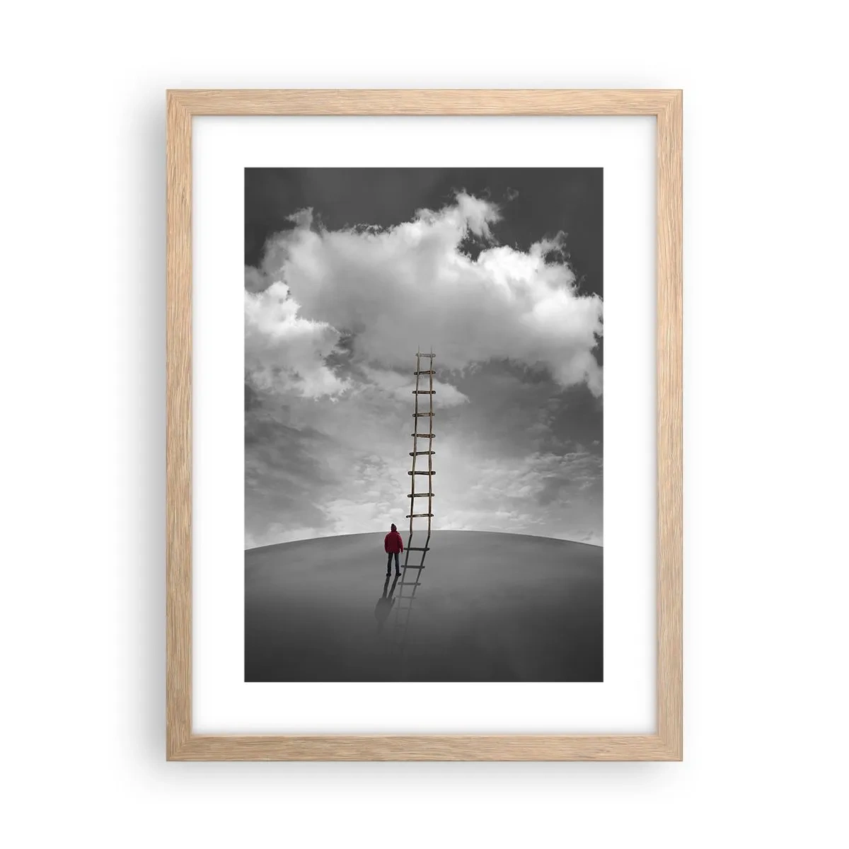 Poster in einem Rahmen aus heller Eiche - Alles ist möglich - 30x40 cm