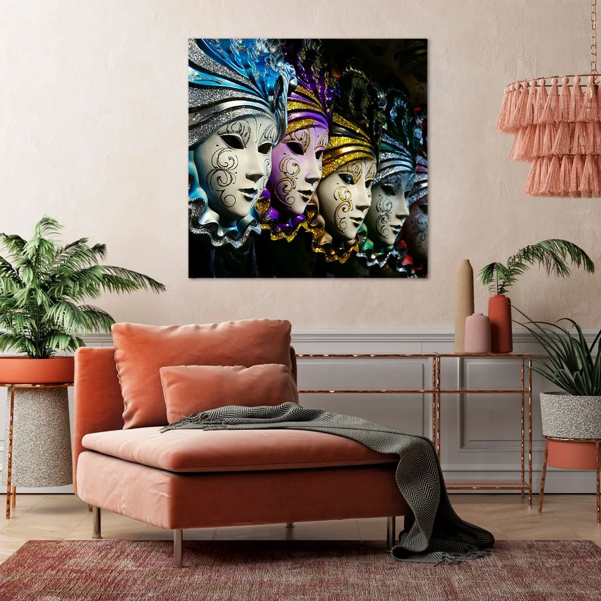 Bild auf Leinwand - Leinwandbild - Geheimnis in Gold und Silber - 40x40 cm