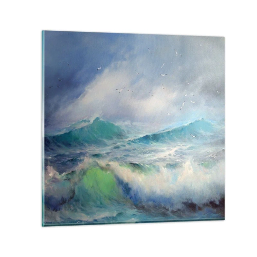 Glasbild - Bild auf glas - Der wind heulte mit Triumph - 60x60 cm
