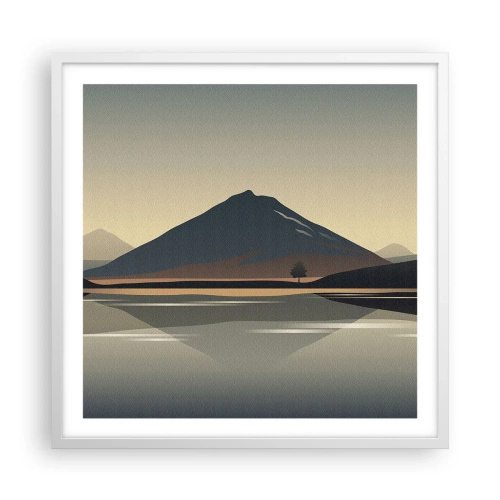 Poster in einem weißen Rahmen - Spiegelreflexion - 60x60 cm