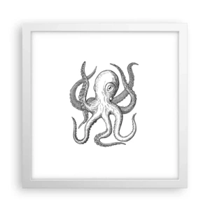 Poster in einem weißen Rahmen - Mit den Wellen tanzen - 30x30 cm