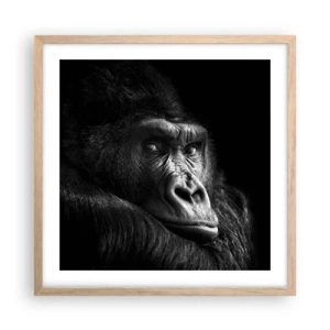 Poster in einem Rahmen aus heller Eiche - Und was guckst du so? - 50x50 cm