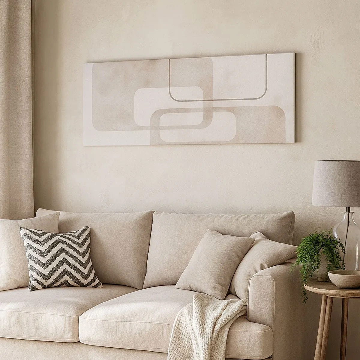 Bild auf Leinwand - Leinwandbild - Geometrische Fuge - 100x40 cm