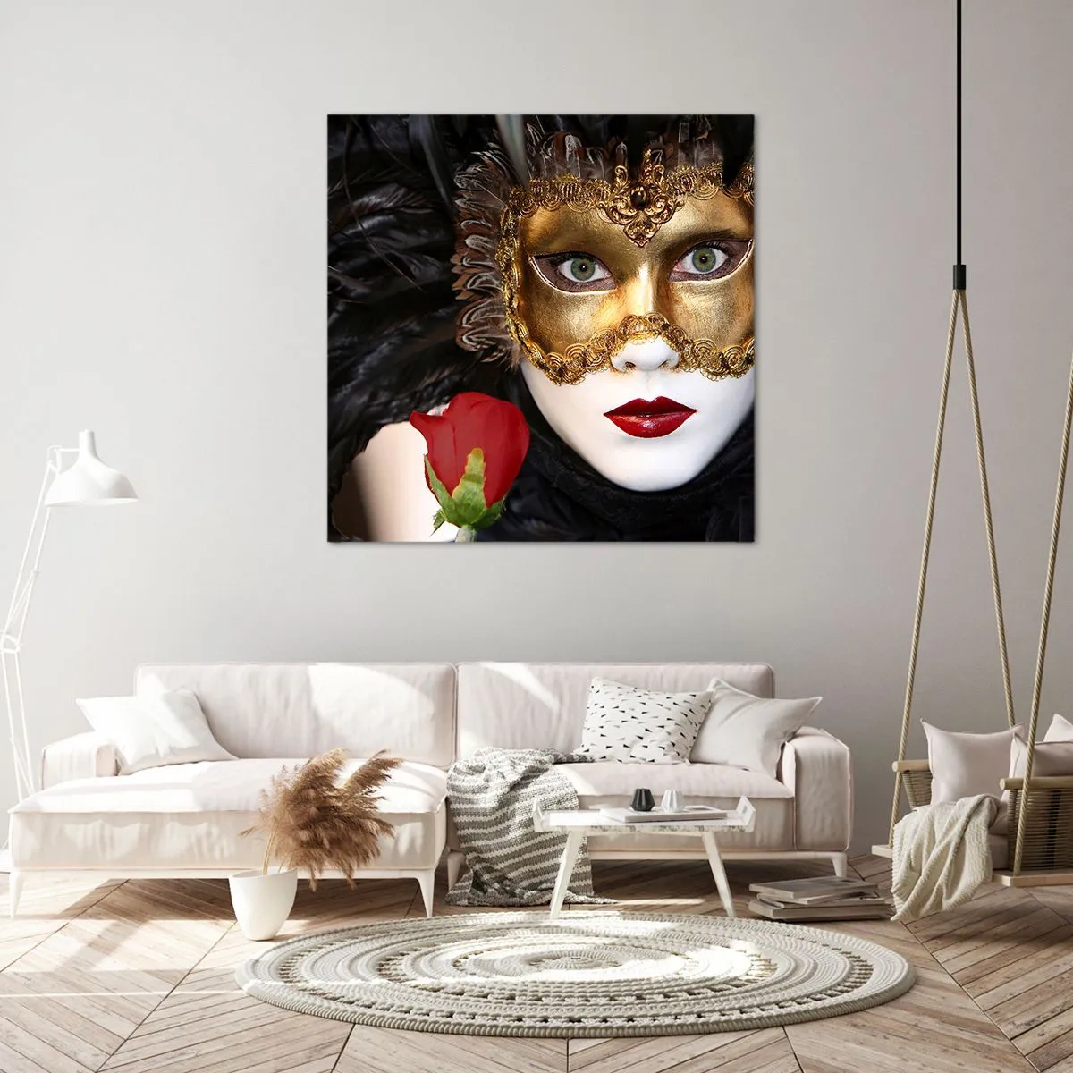 Bild auf Leinwand - Leinwandbild - Denn das Leben ist ein großer Ball - 40x40 cm