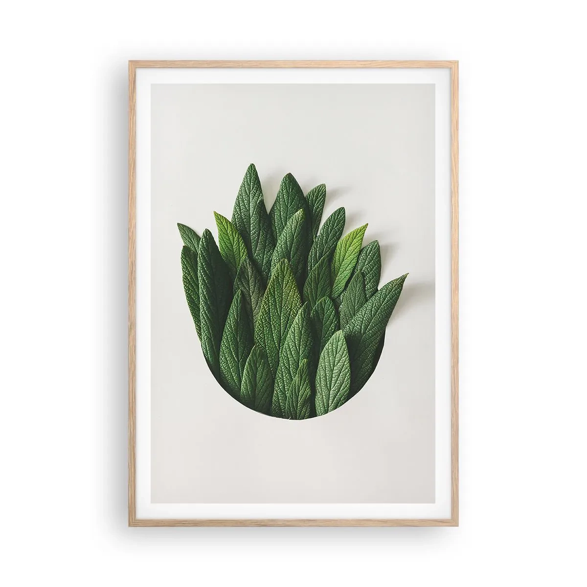 Poster in einem Rahmen aus heller Eiche - Ungebremste Neugier - 70x100 cm