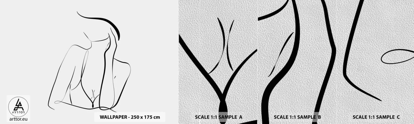 Fototapeten Muster Premium Sand - Auf der Traumwelle - Frau, Grafik, Stück - 100x30 cm