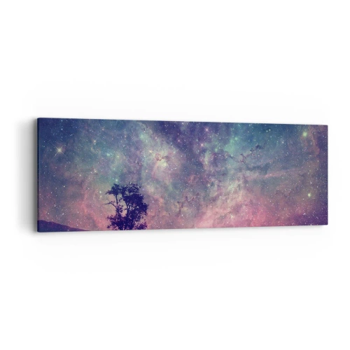 Bild auf Leinwand - Leinwandbild - Unter dem magischen Himmel - 90x30 cm