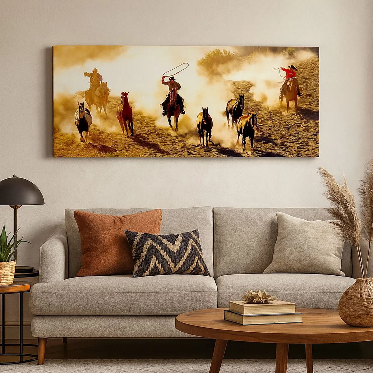 Bild auf Leinwand - Leinwandbild - Wirklich wilder Westen - 100x40 cm