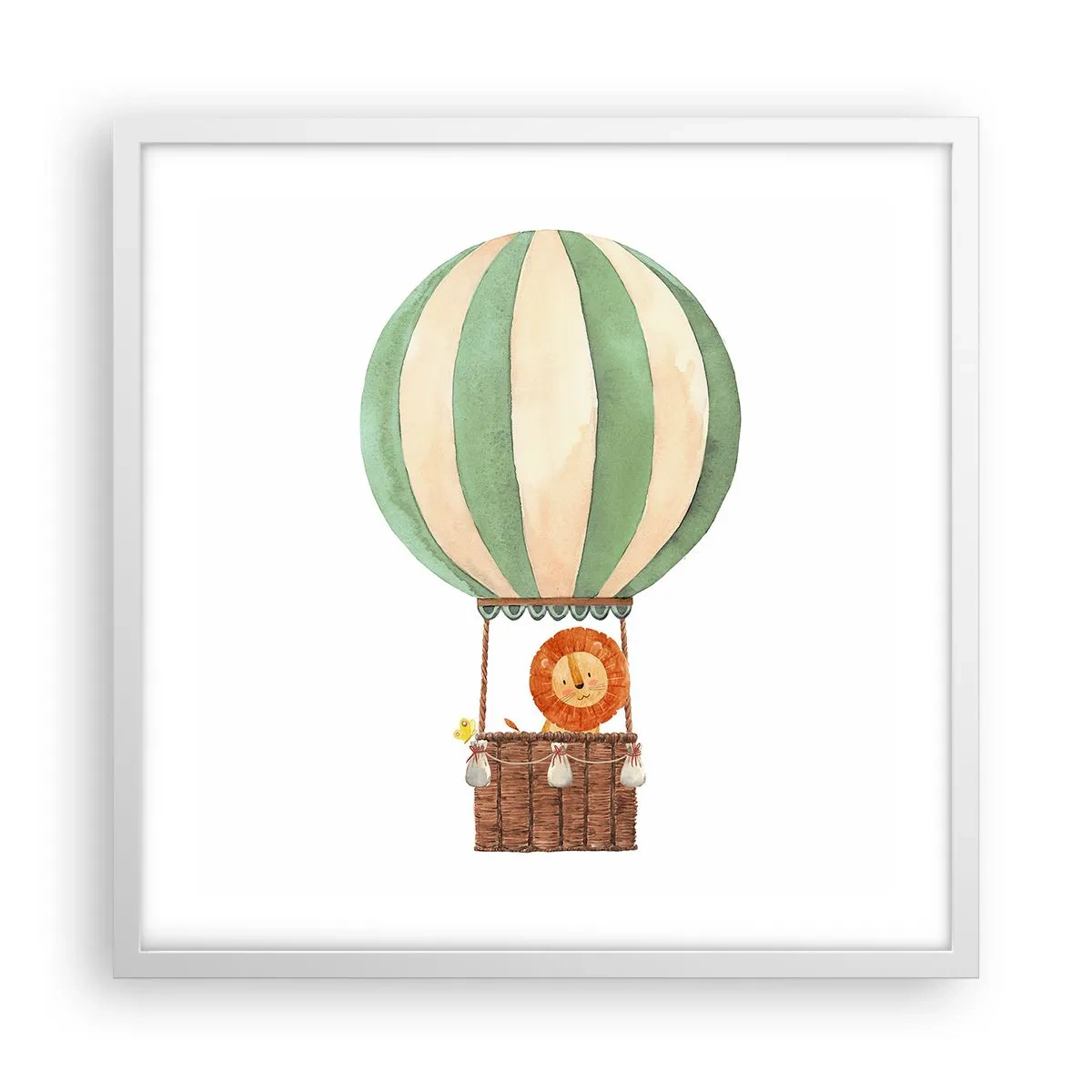 Poster in einem weißen Rahmen - Leons Reisen - 50x50 cm