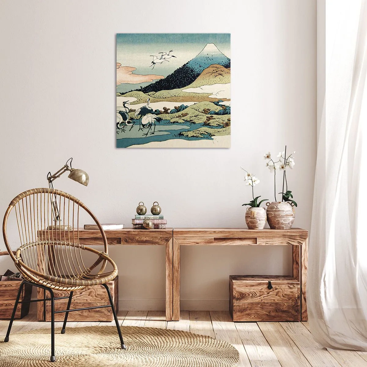 Bild auf Leinwand - Leinwandbild - Im japanischen Geist - 70x70 cm