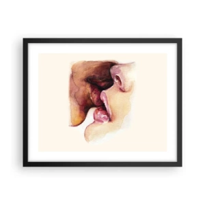 Poster in einem schwarzem Rahmen - Wie Tag und Nacht, Erde und Himmel - 50x40 cm