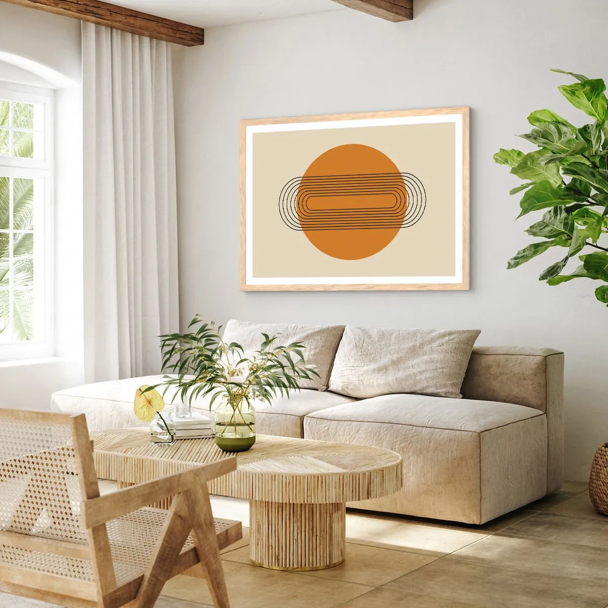 Poster in einem Rahmen aus heller Eiche - Perfekter Plan - 100x70 cm