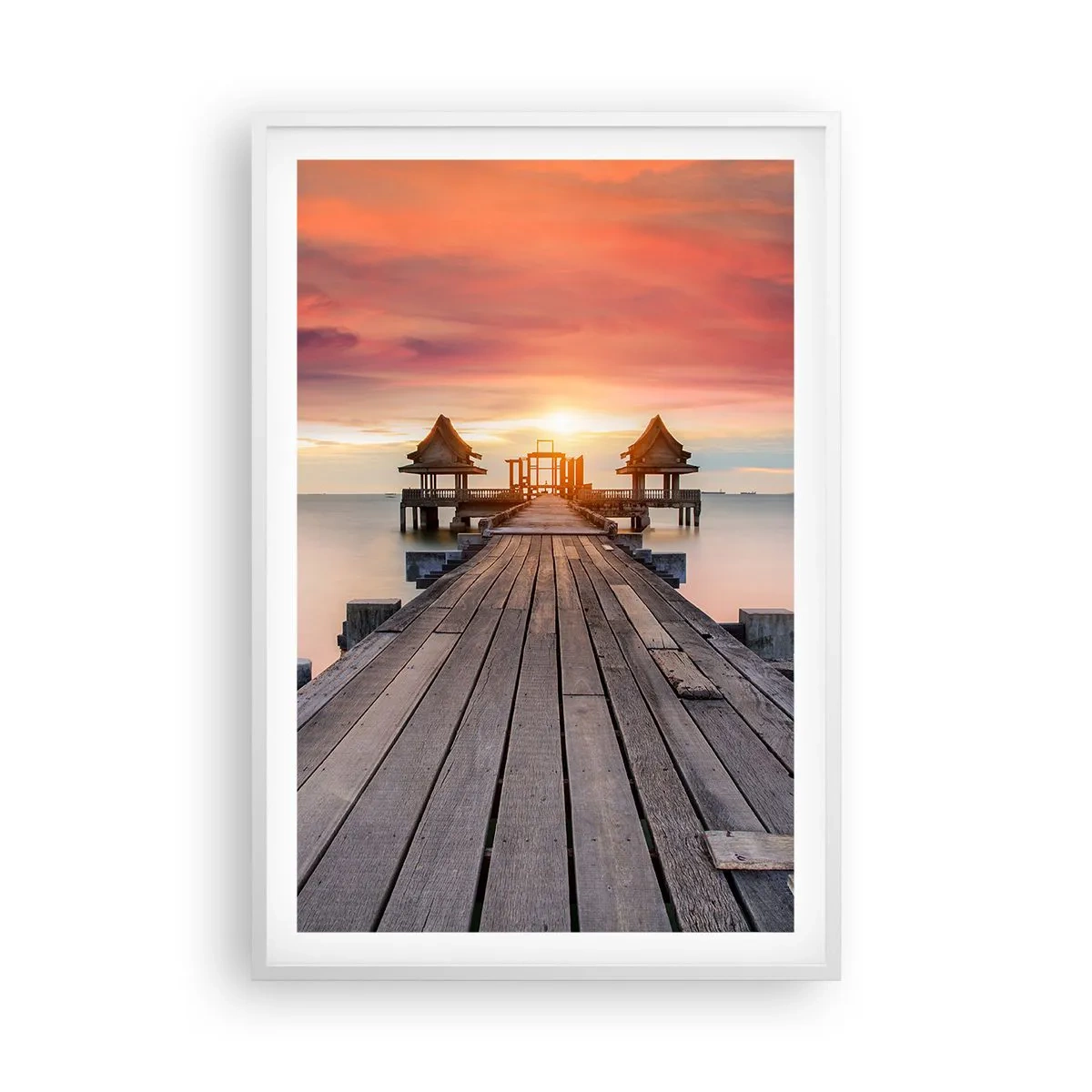 Poster in einem weißen Rahmen - Westen im Osten - 61x91 cm