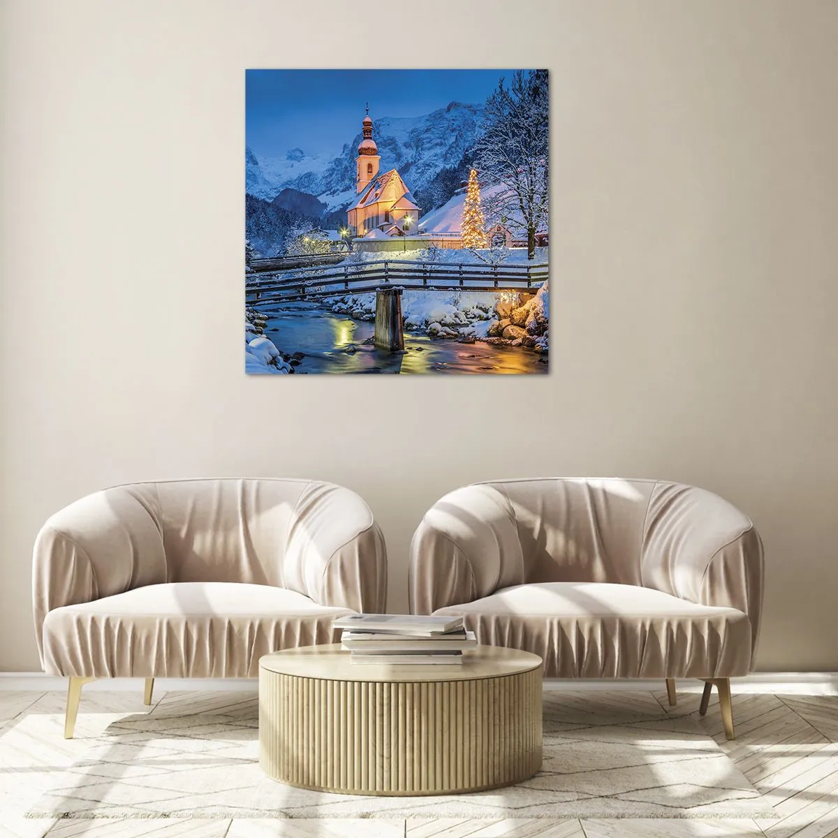 Glasbild - Bild auf glas - Weihnachtsgeist - 70x70 cm