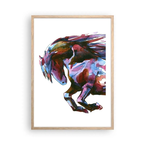 Poster in einem Rahmen aus heller Eiche - In Verzückung - 50x70 cm