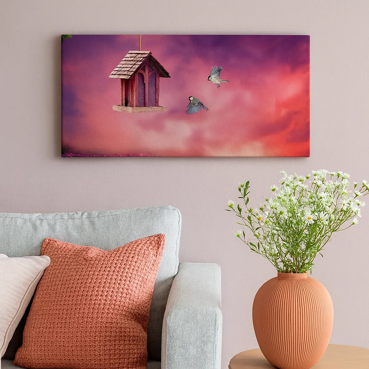 Bild auf Leinwand - Leinwandbild - Einladung zum Abendessen - 30x30 cm