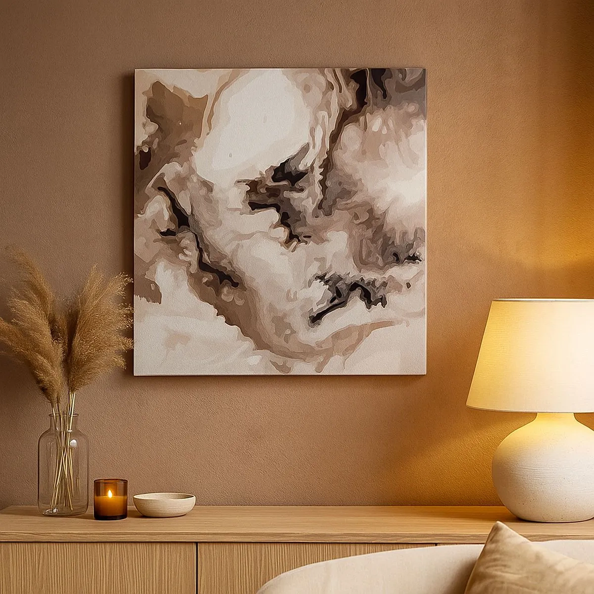 Bild auf Leinwand - Leinwandbild - Die Geburt einer Galaxie - 30x30 cm