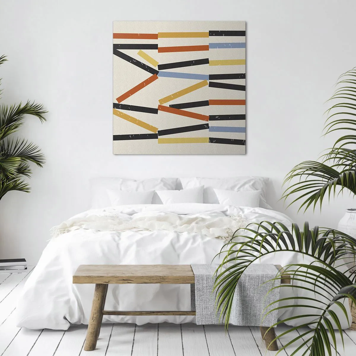 Bild auf Leinwand - Leinwandbild - Komposition auf der Ebene - 40x40 cm