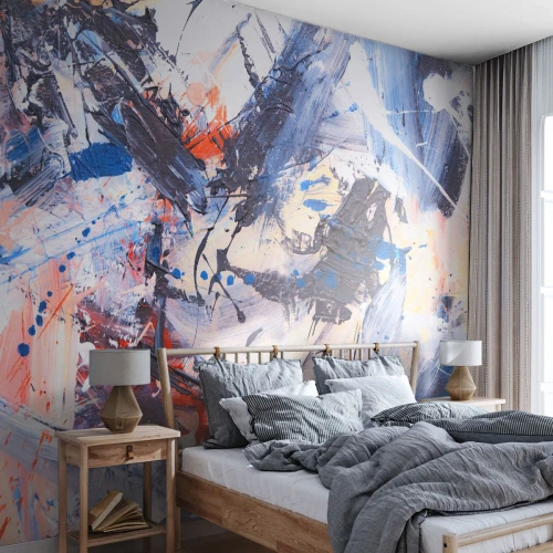 Fototapete Premium Sand - Verrückter Tanz der Abstraktion - Abstraktion, Stück, Malerei - 400x280 cm