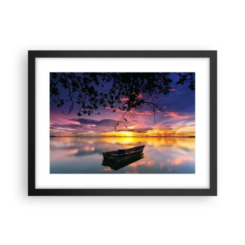 Poster in einem schwarzem Rahmen - Du scheinst mitten am Himmel zu hängen... - 40x30 cm