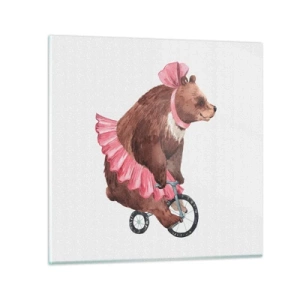 Glasbild - Bild auf glas - Was für ein Affentheater! - 70x70 cm