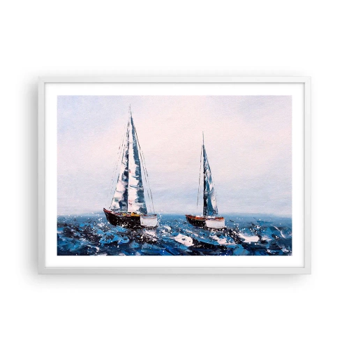 Poster in einem weißen Rahmen - Bruderschaft des Windes - 70x50 cm