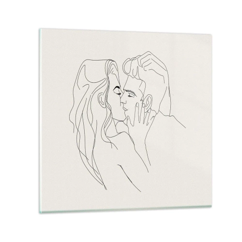 Glasbild - Bild auf glas - Verstrickt im Gefühl - 50x50 cm