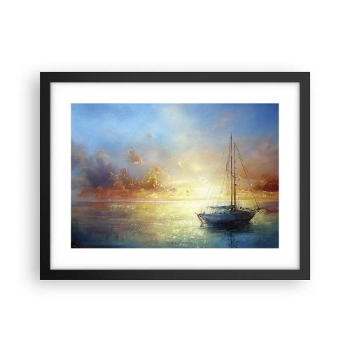 Poster in einem schwarzem Rahmen - In einer goldenen Bucht - 40x30 cm