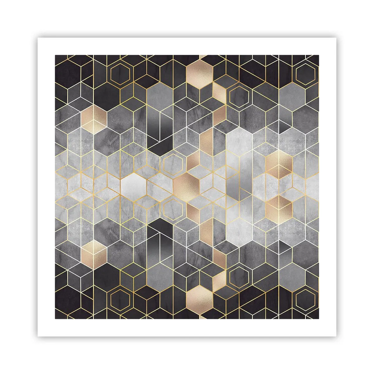 Poster - Diamant-Komposition - 60x60 cm